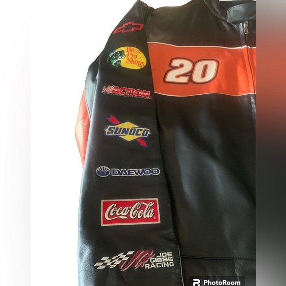 Vtg Wilson’s Leather/Chase Auth NASCAR Tony Stewart #20 Race Bomber Jacket Large - Picture 12 of 13